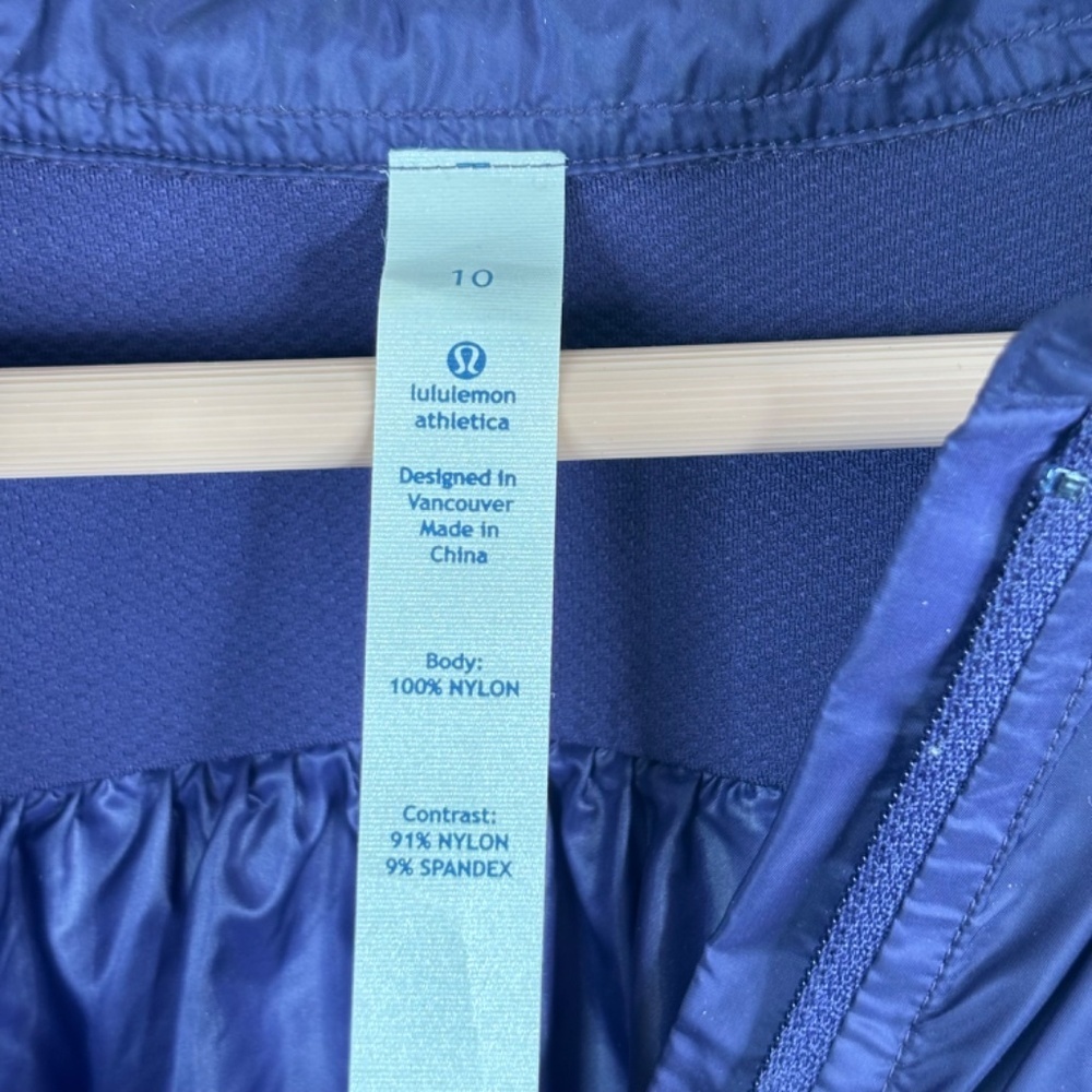 Lululemon Windbreaker 10 Pedal Power Wind Shirt Dense Purple Cycling Travel Zip - Picture 12 of 16